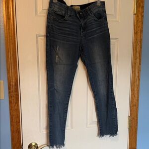 Women's Distressed Blue Jeans